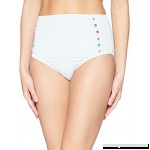 Jessica Simpson Women's High Waist Slimming Bikini Bottom Montauk White B0792DV2DG